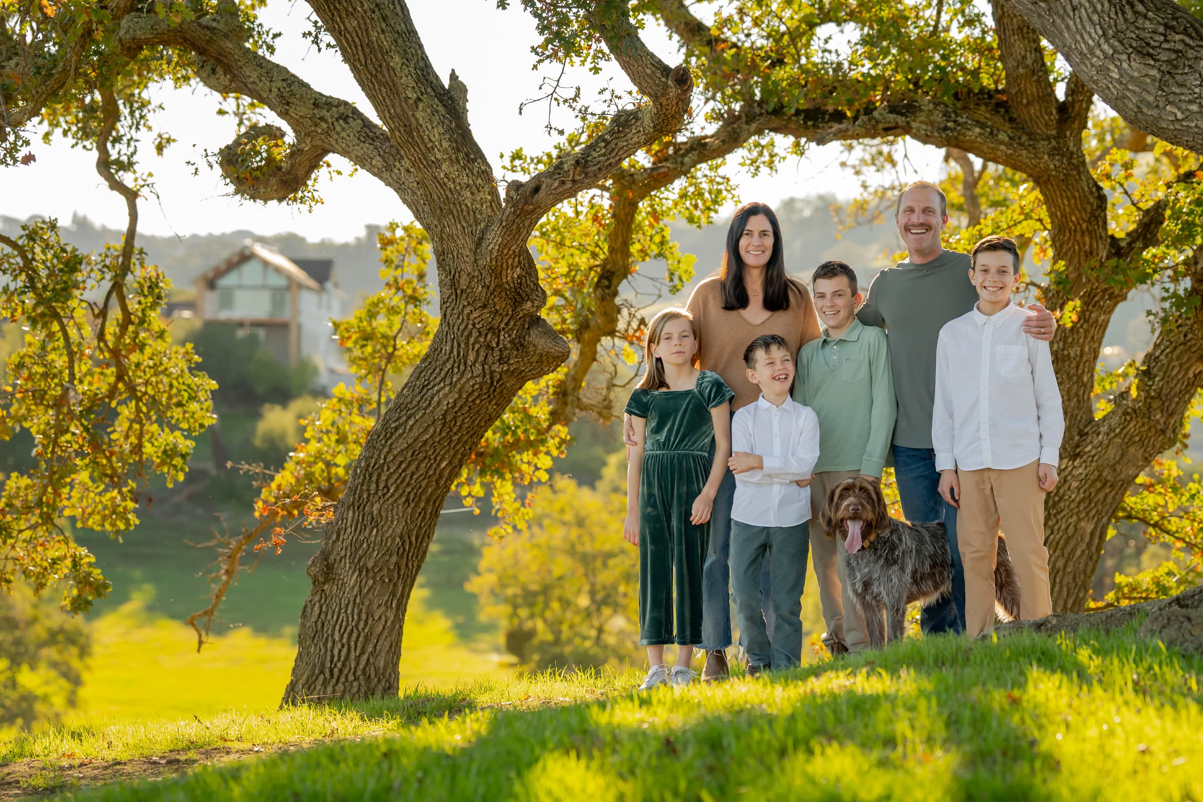 Family Portrait Under a Tree